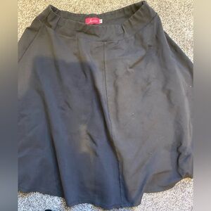 Grey flared knee length skirt